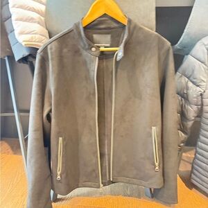 Men's Black Banana Republic Suede style motorcycle Jacket